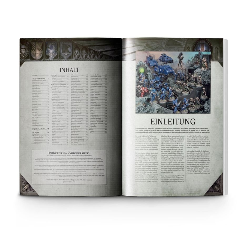 Games Workshop - Warhammer 40,000 - CODEX: Space Marines (10a edizione - 2023) - Libro delle regole con 216 pagine