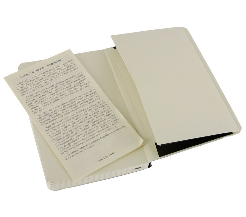 Moleskine Taccuino Classic Pocket a Quadretti, Copertina Morbida, Chiusura ad Elastico, 192 Pagine, Colore Nero, Formato 9 x 14 cm