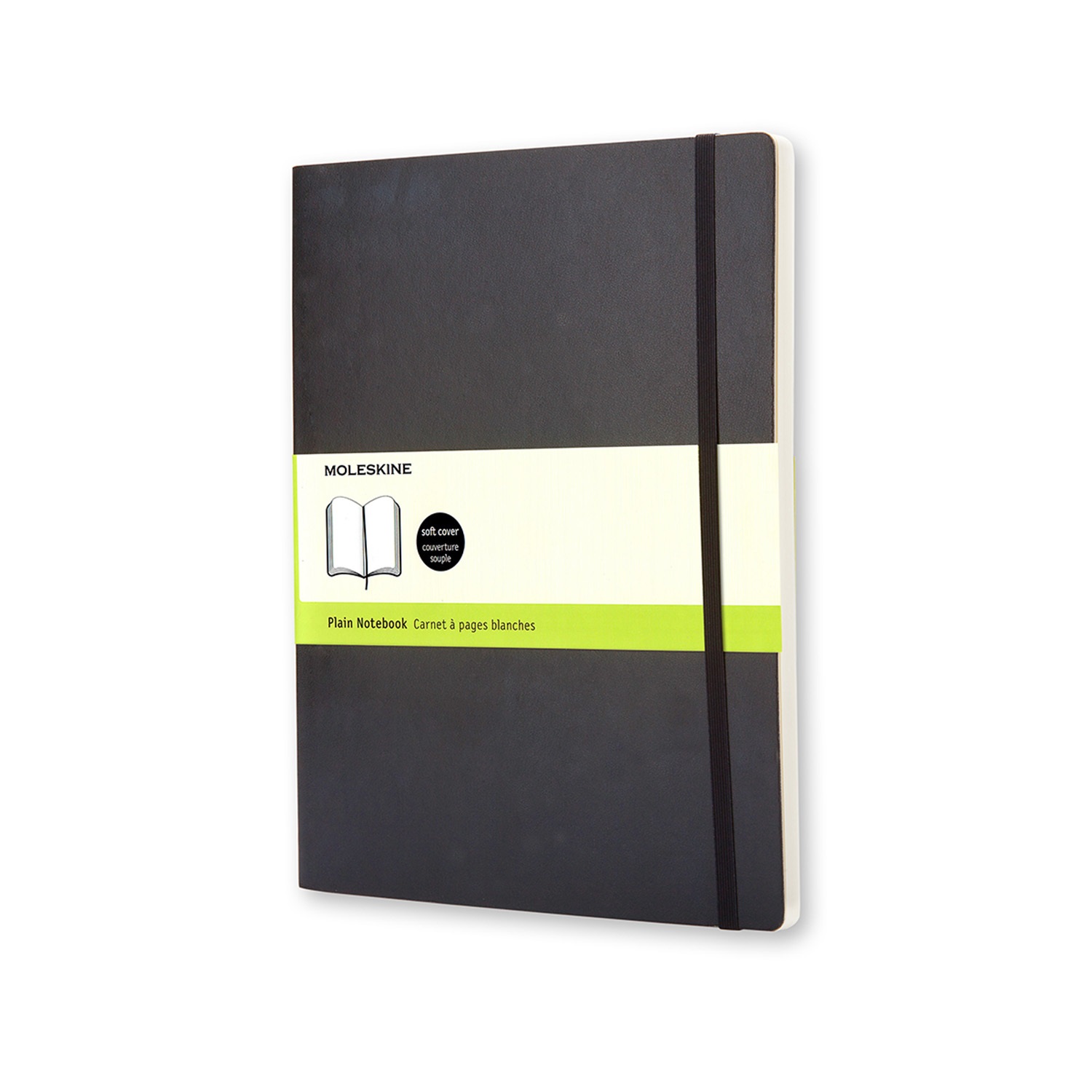 Moleskine Taccuino Classic - Extra Large (19x25 cm), Copertina Morbida, Pagine Bianche, 192 Pagine, Chiusura ad Elastico, Colore Nero