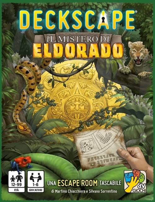 dV Giochi Deckscape - Il Mistero di Eldorado - Gioco di Carte per 1-6 Giocatori, a partire da 12 anni